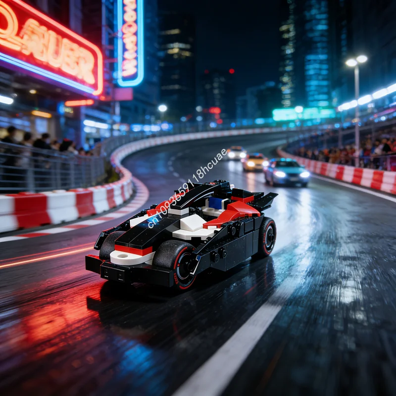 

200 деталей конструктора MOC City Champions: модель концептуального автомобиля, развивающая игрушка для самостоятельной сборки, идея для рождественского подарка, креативный подарок для развития творческих способностей