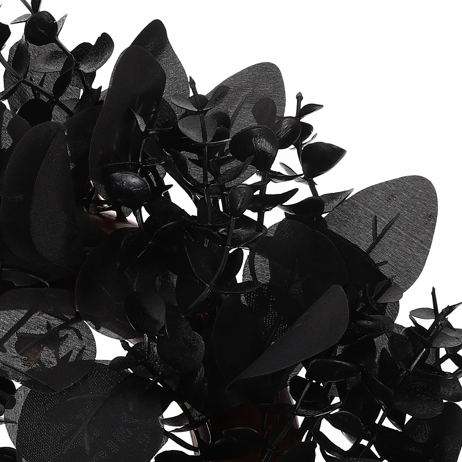 

Black Eucalyptus Wreath Halloween Decor For Home Front Door Outdoor Wall Hanging Party Supply Artificial Leaf Garland