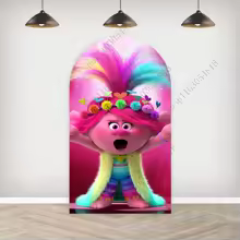 Trolls Arch Photo Backdrop Arched Wall For Girls Pink Hair Birthday Party Baby Shower Doublesided Photography Background - AliExpress 