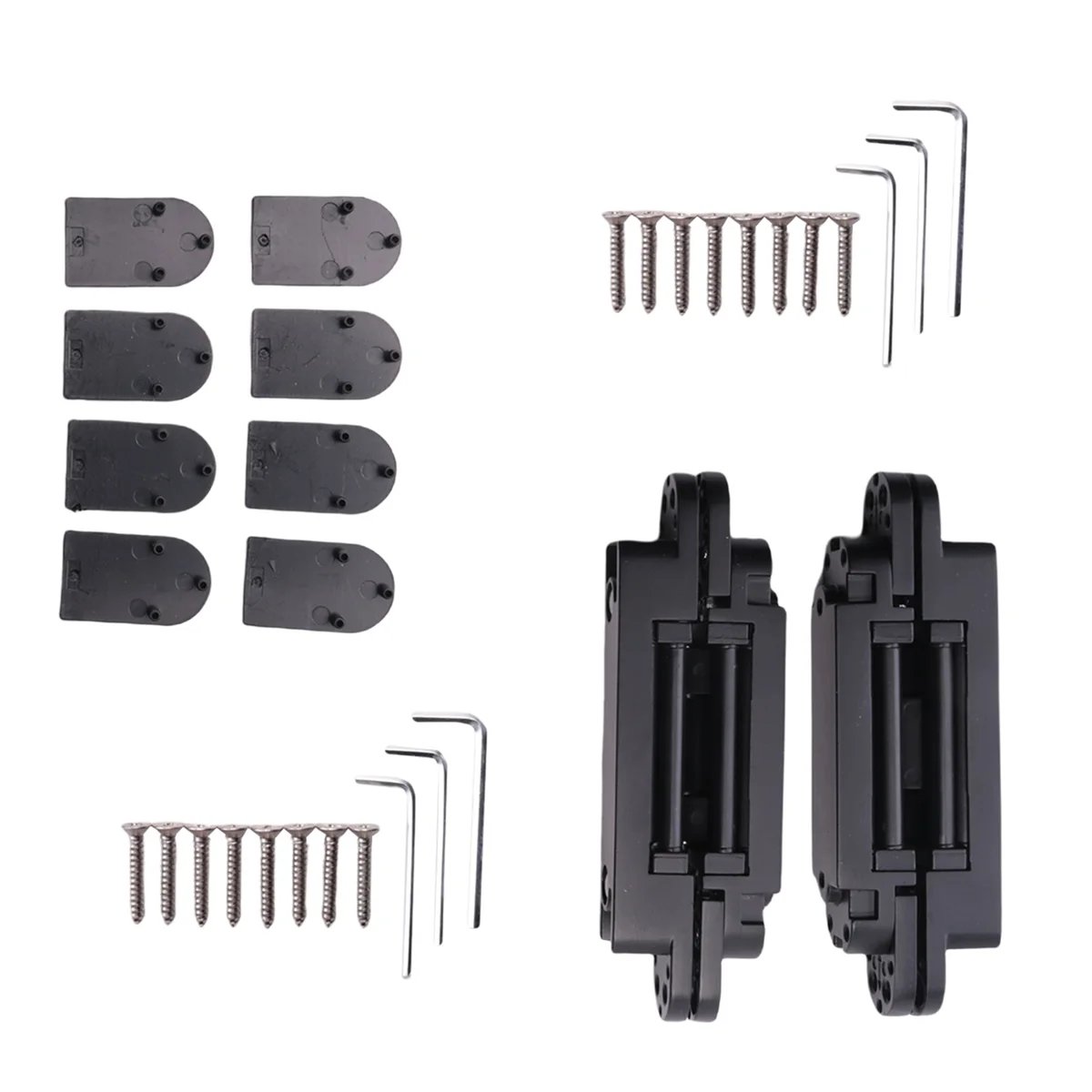 2Pcs 6 Inch Concealed Door Hinges Invisible Hinges Concealed Hinges 180 Degree Swing Hinge 3 Way Adjustable Butt Hinge A