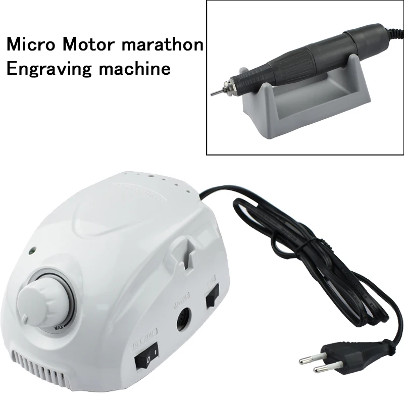 65W Micro Motor marathon Engraving machine/Nail Polish machine/Dental with SH37L1 handle Milling Machine Manicure Machin