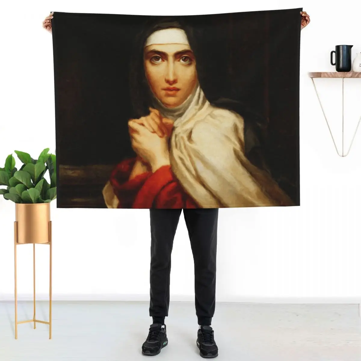 Saint Teresa of Avila Painting Throw Blanket Thins cosplay anime Luxury St Weighted Extra Large Throw Decoratives Blankets