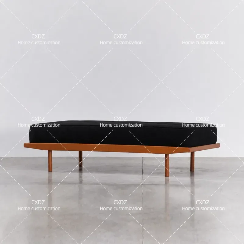 Medieval Style Living Room Sofa Stool Wabi Sabi Bench for Clothing Store Cloakroom Shoe Changing Bedroom Bedside Footrest