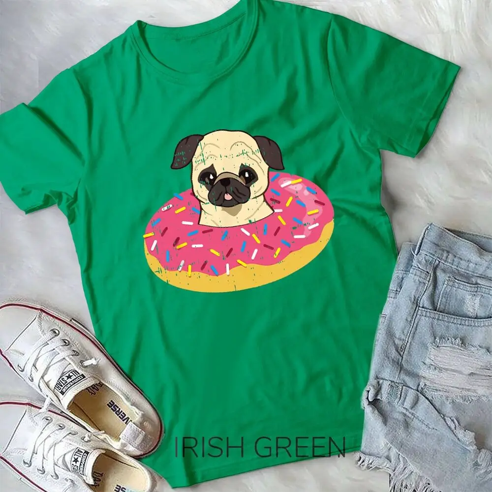 Pug Dog Doughnut Floatie Cute Donut Pet Halloween Gift Unisex T-shirt