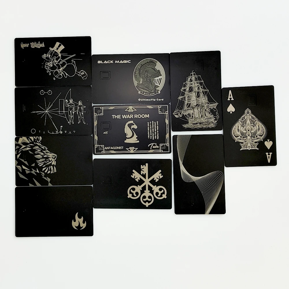 Metal Business Gift Card, In Credit Card Size, Comes In A Variety Of Blank Colors and Is Customizable With Diy Laser Engraving