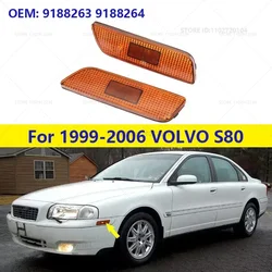 For 1999-2006 VOLVO S80 Front Marker Turn Signal Indicator Lamp Light Lens Housing 9188263 9188264