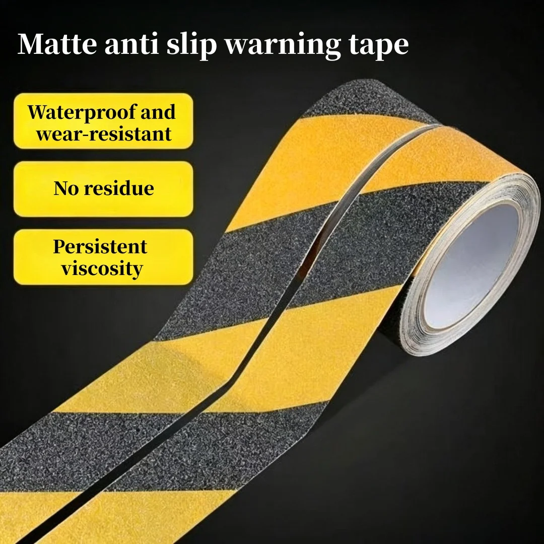 Anti slip safety grip belt, anti slip pedal safety belt, with high adhesion sand yellow and black markings, warning tape