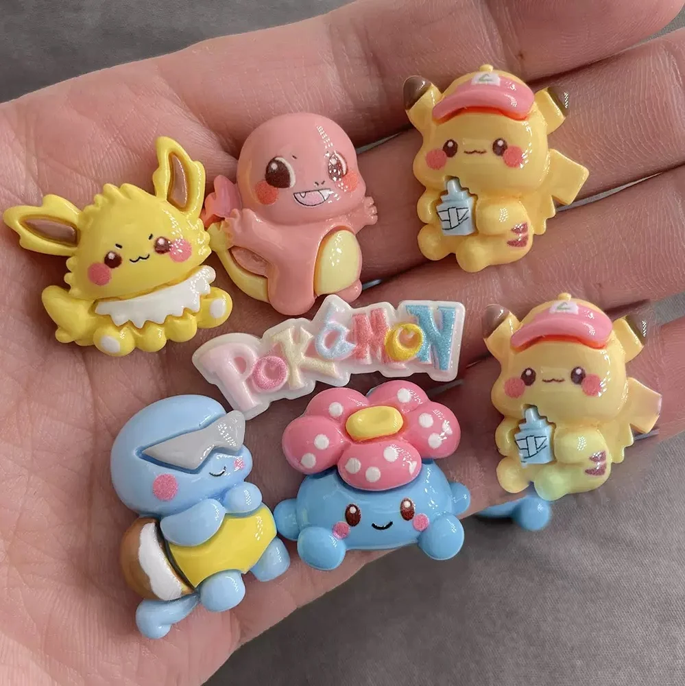 10 قطعة جديد Kawaii الكرتون الأصفر Qiuqiu الطفولة متعة سلسلة الراتنج سجل القصاصات Diy مجوهرات حفلة هدية دبوس الشعر اكسسوارات A111