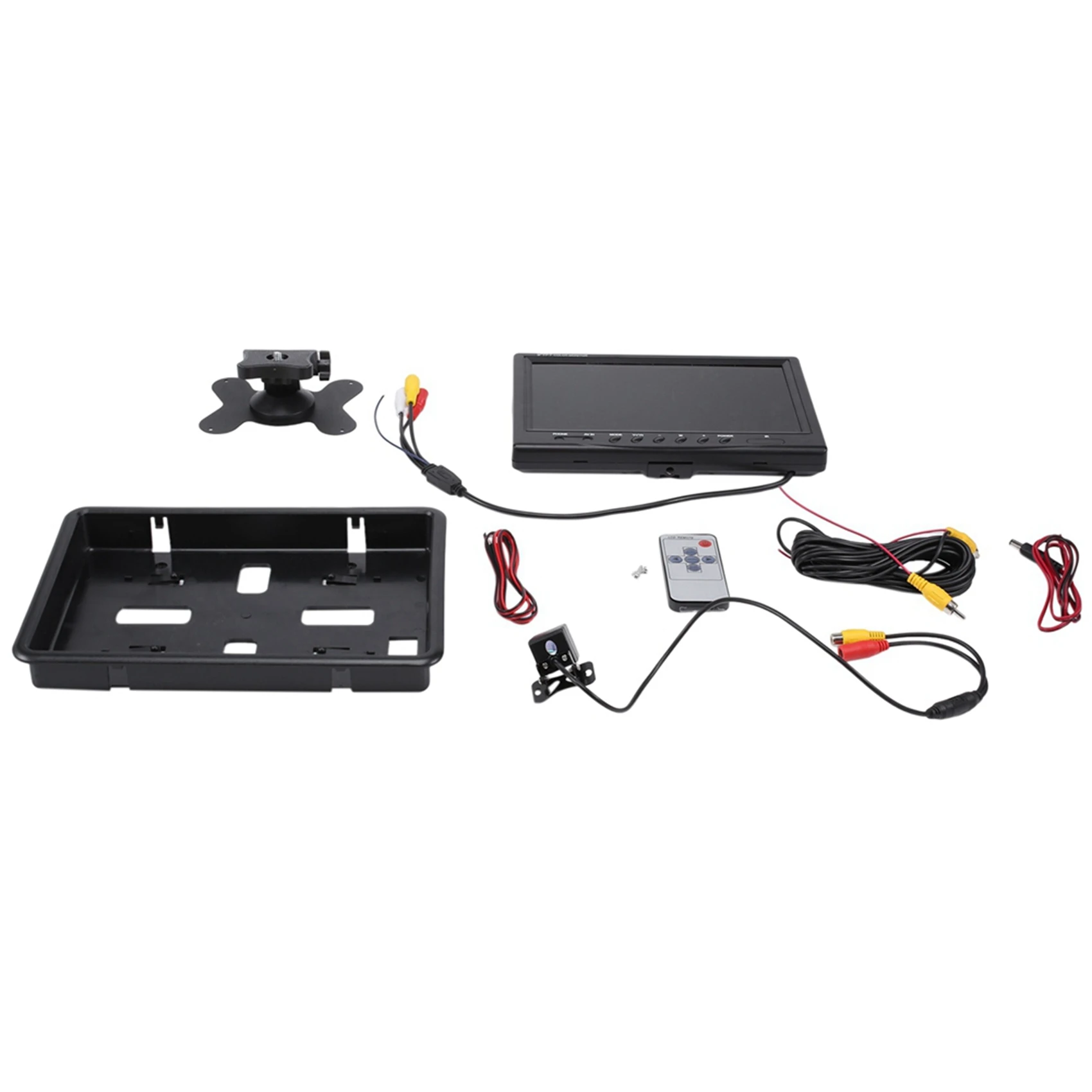 Well 2 Set 9 Inch Car LCD Monitor HD -Compatible VGA/AV TV DVD Player Camera Rear View Headrest Monitor Parking Rearview