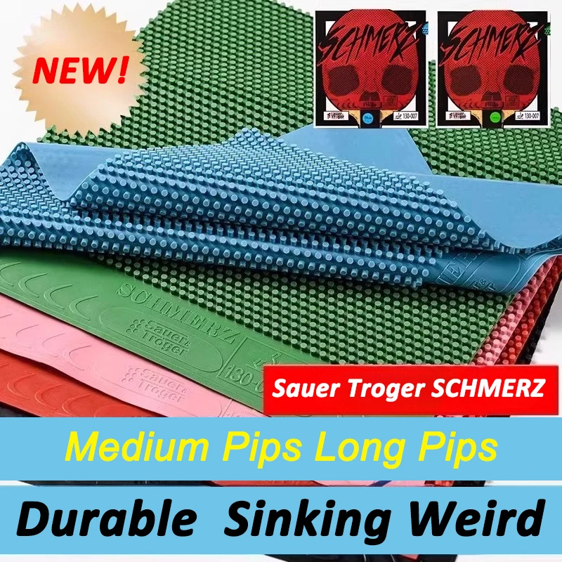 

Sauer Troger SCHMERZ ITTF Approved Table Tennis Rubber OX Medium Pips Ping Pong Rubber Long Pips Original German Rubber 130-007