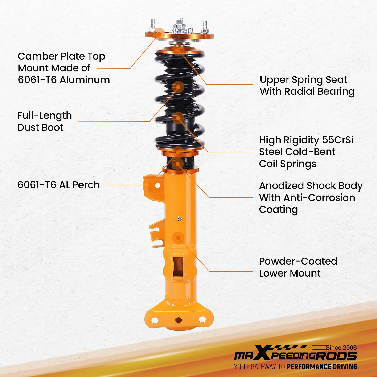 Coilovers Struts For BMW 3 Series E36 Compact (94-99) 316i/318TDS/318Ti/323Ti