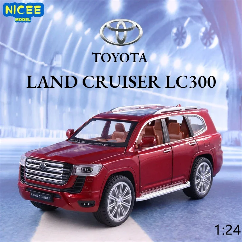 

Модель автомобиля Toyota LAND CRUISER LC300, 1:24, модель внедорожника из сплава, литая металлическая игрушка, модель внедорожника, имитация, подарок для детей F522