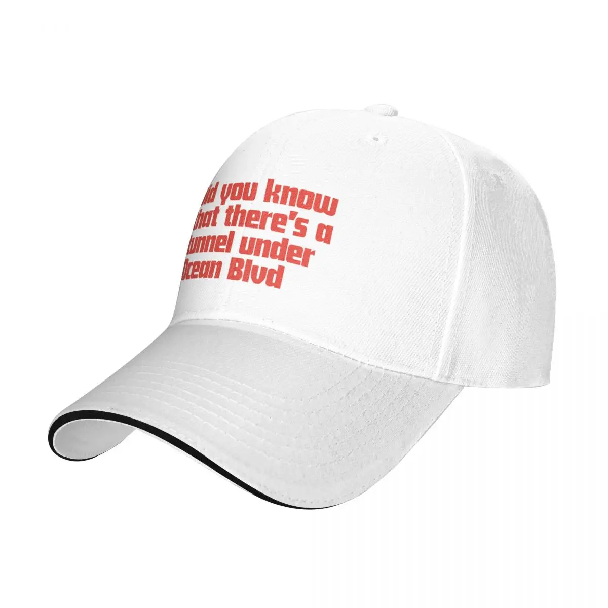 Did you know that there’s a tunnel under Ocean Blvd - Lana Del Rey Baseball Cap Big Size Hat derby hat Mens Women's