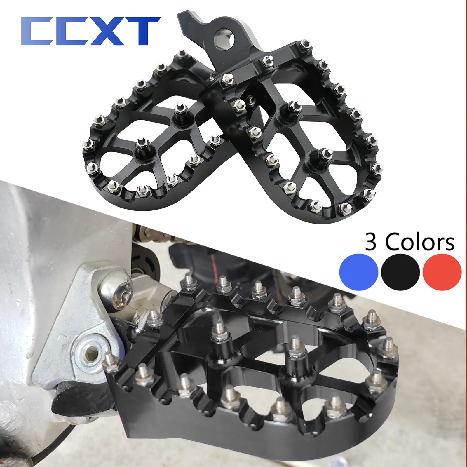 Motorcycle CNC Aluminum Foot Pegs Pedals Rests Footpegs Footrest Fit For Yamaha YZ250F YZ450FX WR450F YZ450F YZF250 YZF450 2024