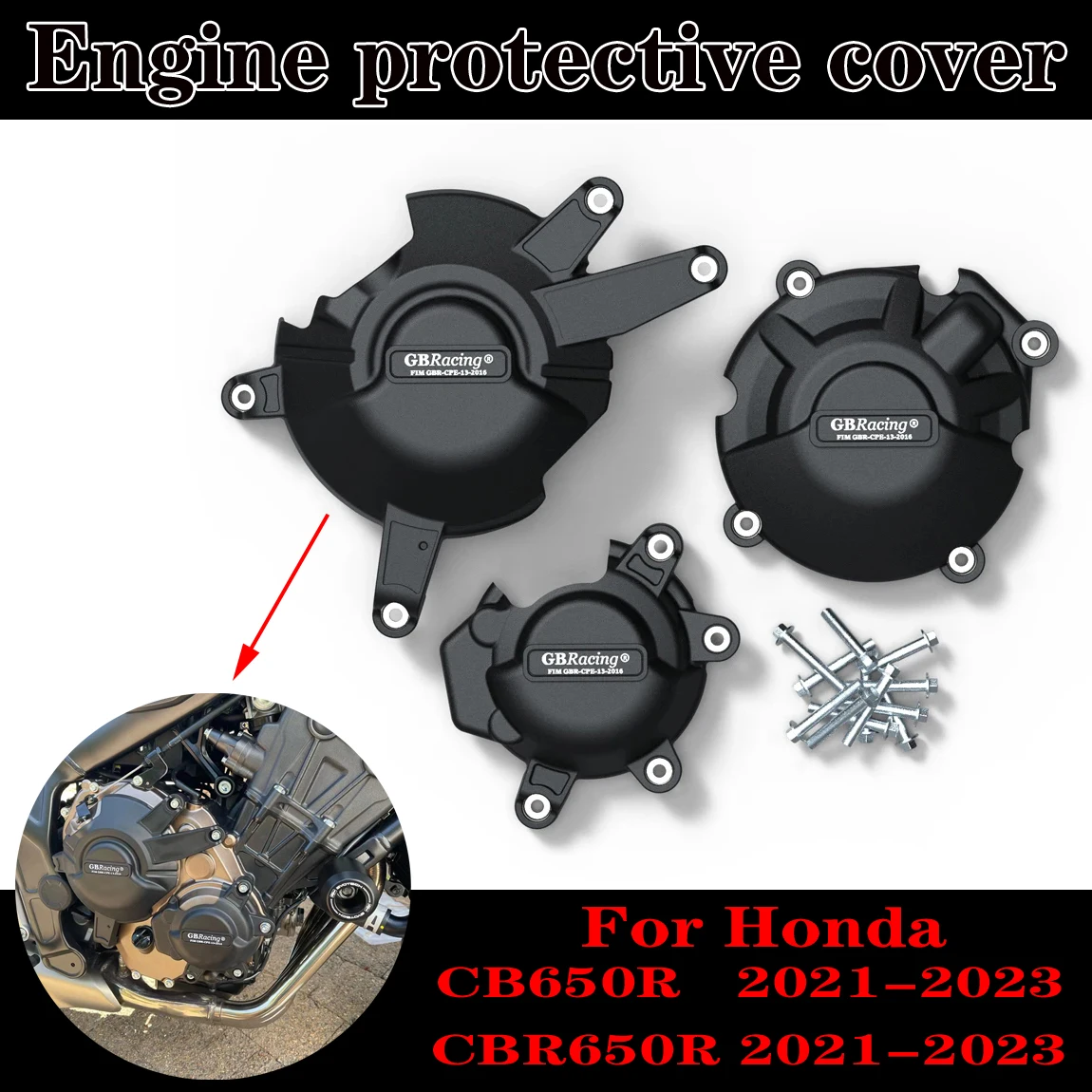 

CBR650R 2021-2023 CB650R 2021-2023 Motorcycles Engine cover Protection case For GB Racing For Honda CBR650R 2021 2022 2023