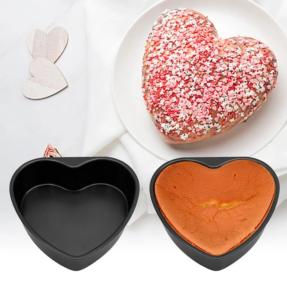 

Heart Shaped Cake Pan Removable Bottom Baking Mold Nonstick Oven Safe Kitchen Bakeware Small Round Baking Tray For Home