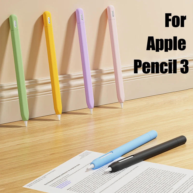 Stylus Cover for Apple Pencil 3 USB TYPE-C olor Matching Stylus Protective Case Non-slip Anti-fall Silicone Pencil Case