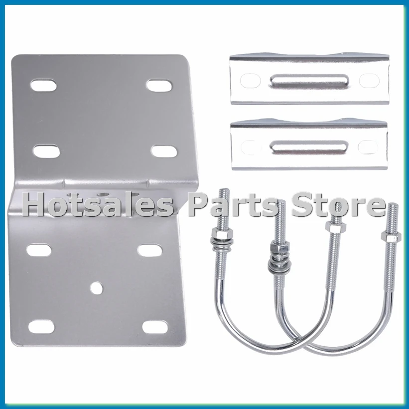 

Antenna Pole Mount Kits, Antenna Pole Mount Bracket with Double U-Bolts Clamp V Jaw Bracket for Antenna Pole Holder-ABRM