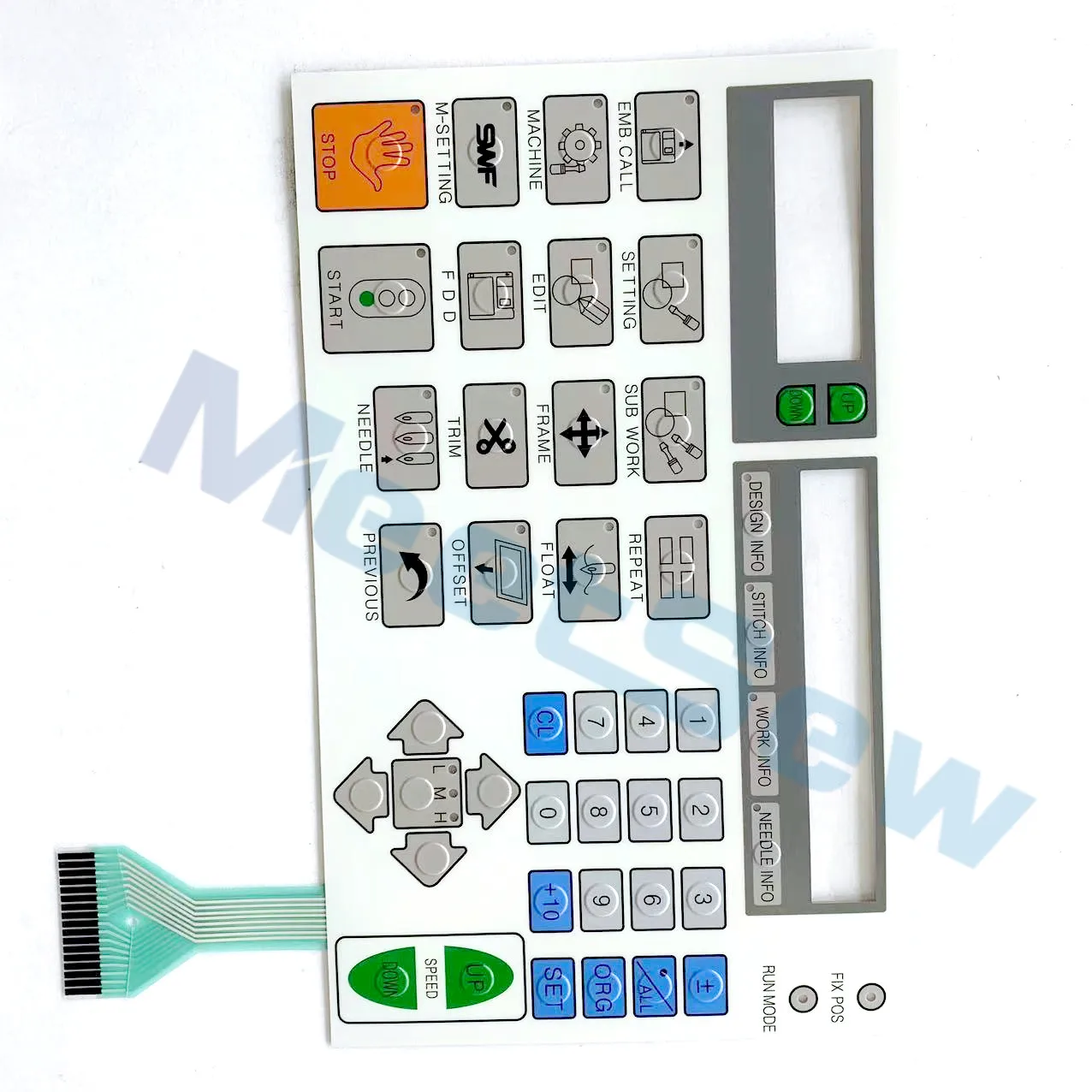 Wholesale Original Sunstar SWF Keypad Computer Embroidery Machine Membrane Switch