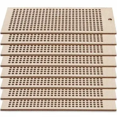 

8Pcs Wooden Embroidery Bookmarks DIY Hollow-Out Bookmarks for Reading Lovers Students Creative Craft Gift