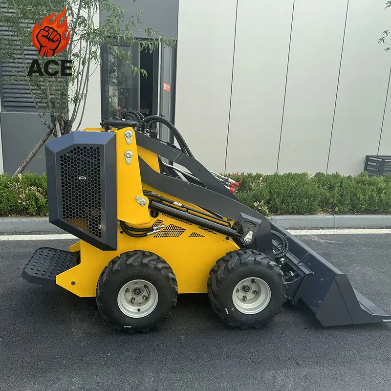 

Euro 5 Epa Kubota Diesel Skid Steer customized Mini Track Skid Steer Loader With Lawn Mower