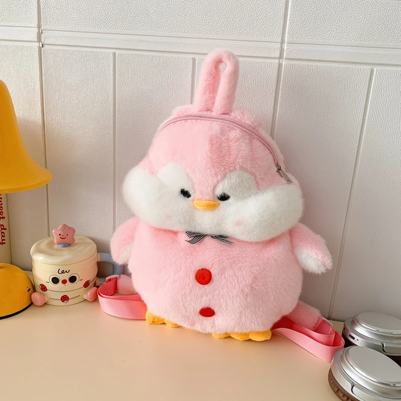 2026 Winter New Design Sense Funny Bags Student Commuting Versatile Backpacks Mochila Cotton Penguin Shape Cute Backpacks
