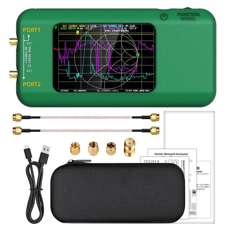 Portable Nanovna Vector Network Analyzer 3.98 Inch Touch Screen 10Khz-1.5Ghz MF HF VHF UHF SHF Antenna Analyzer