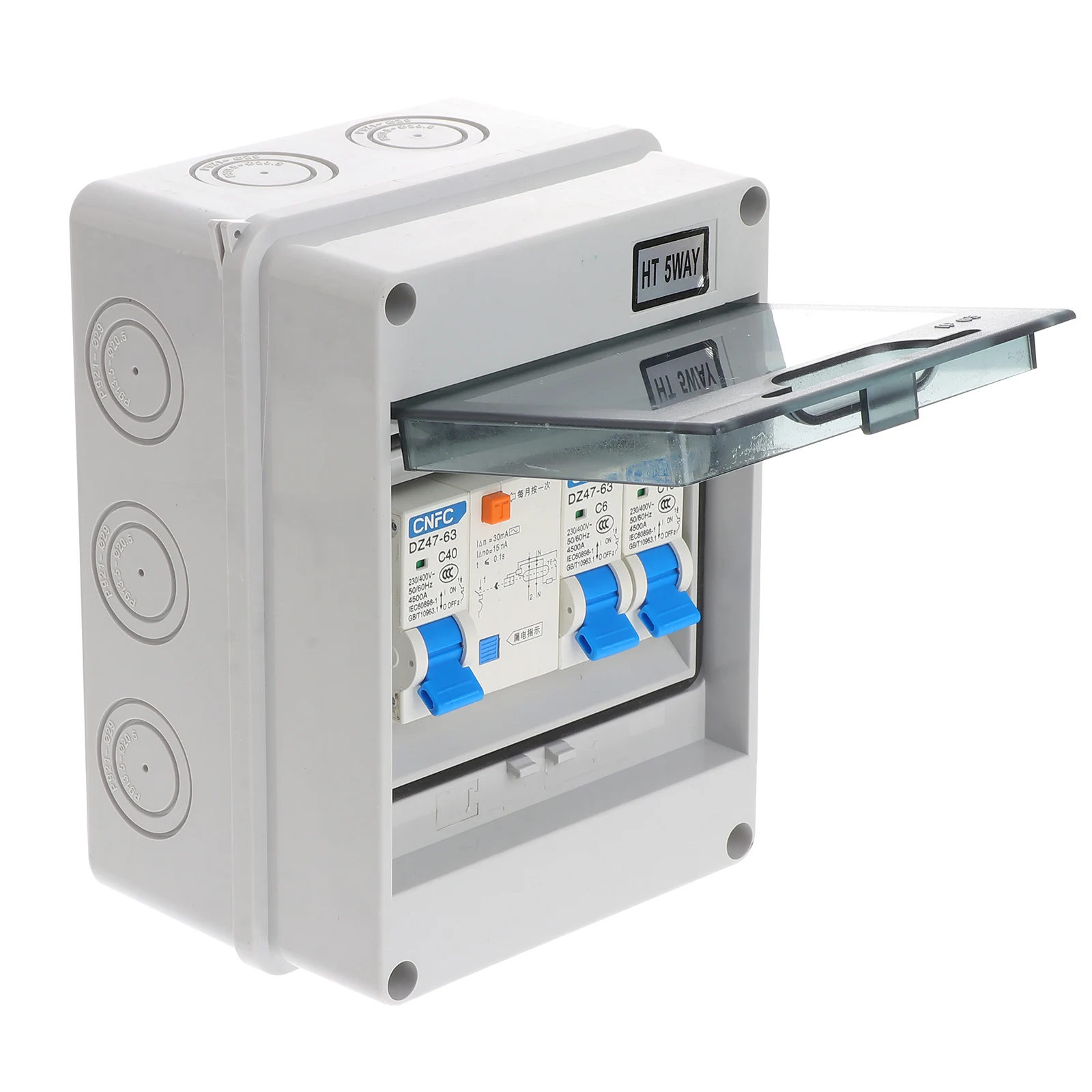 

Leakage Protector Circuit Breaker 5-Way Digital Waterproof High Capacity Rapid IP54 Safe Leakage Circuit Breaker Stable