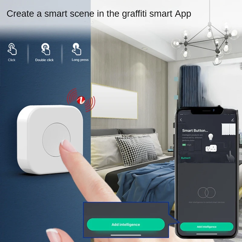 2 Tuya Zigbee Button Zigbee Gateway Wireless Remote Control Intelligent With Zigbee Gateway