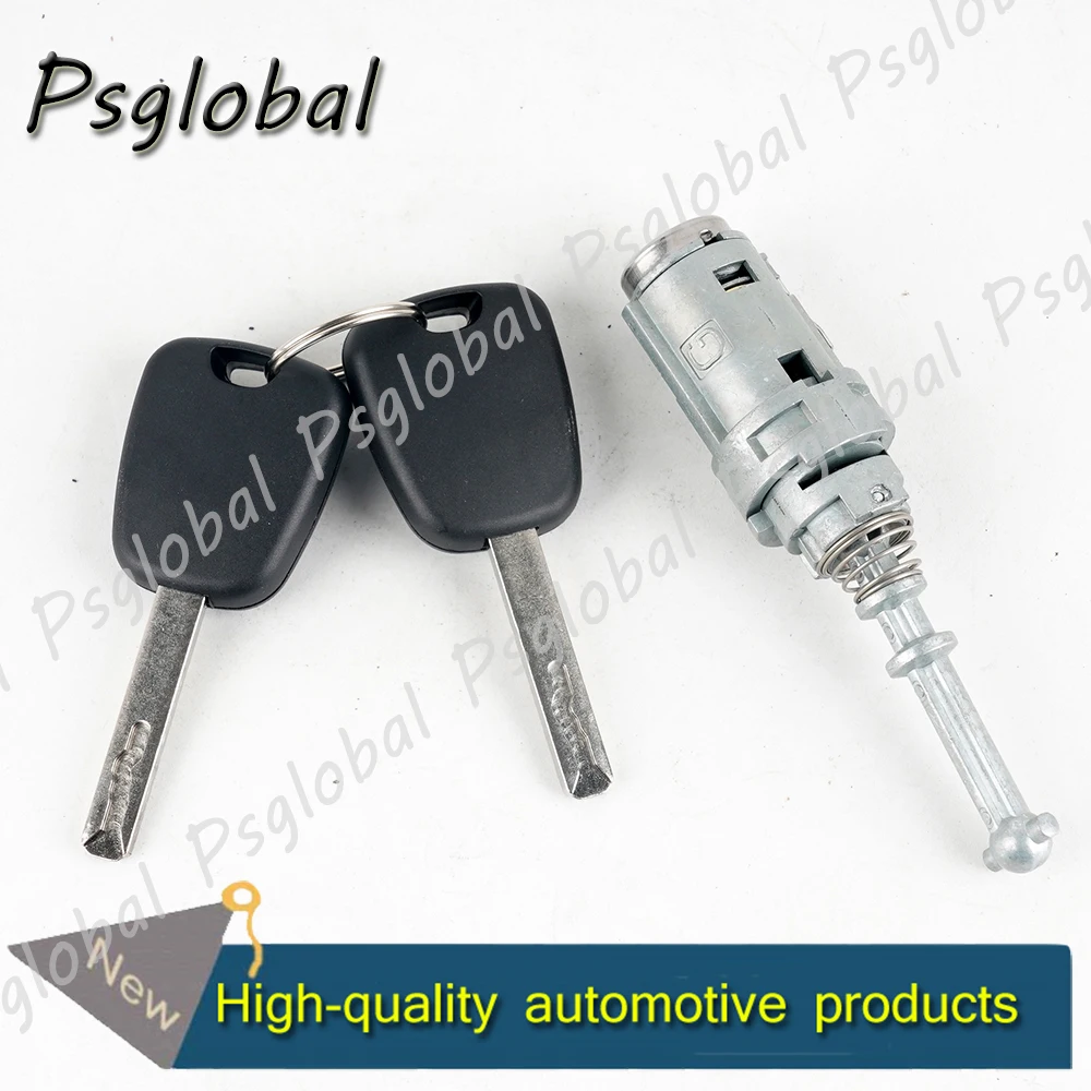 Left front door lock cylinder kit (lock cylinder+2 keys) 9170T9, suitable for Citroen C2 C3 1/MK1 2002-2010 Pluriel 2003-2010