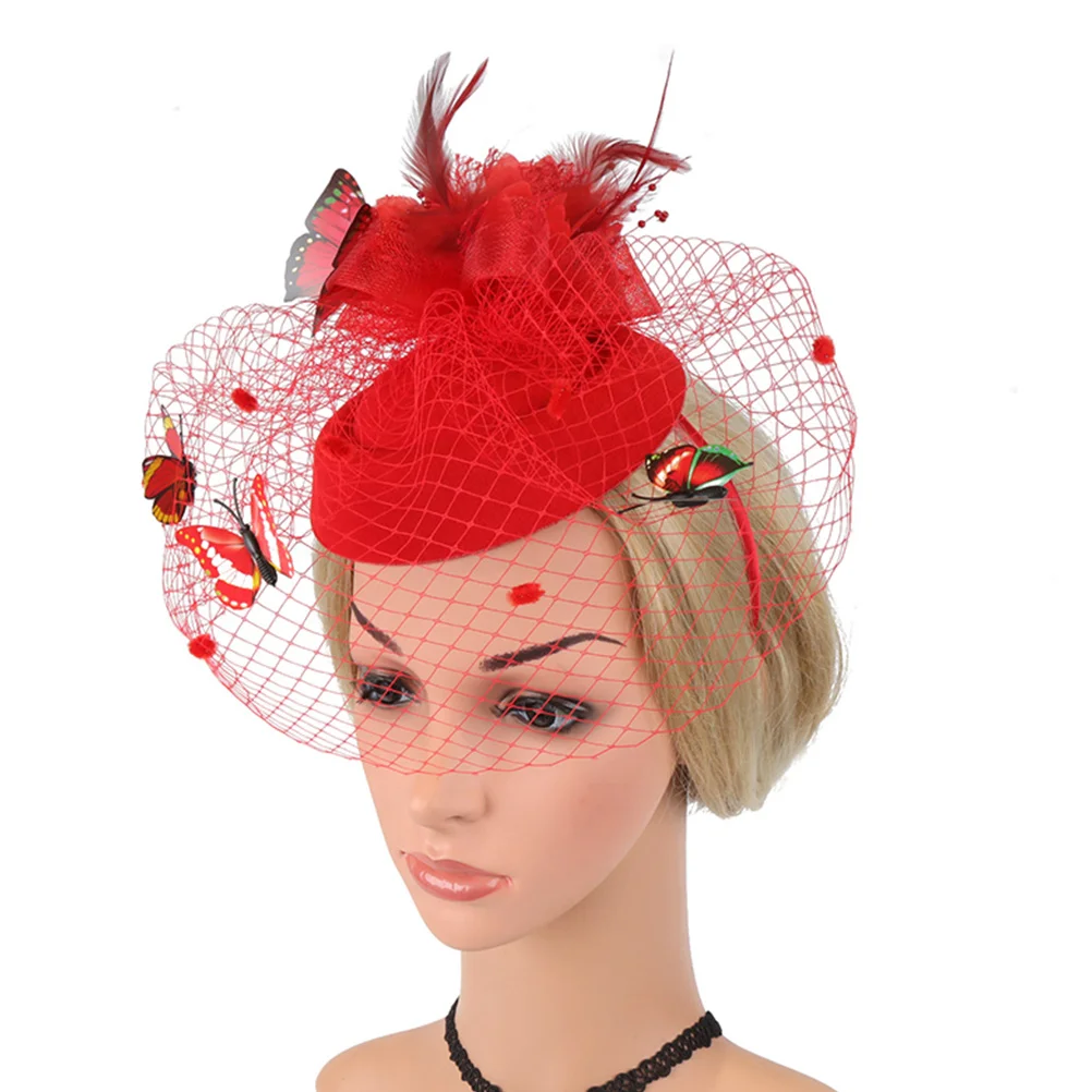 

Gauze Mini Hat Decor Hair Band Headband For Women Chic Lightweight Durable Party Wedding Photography Accessory Mesh Yarn