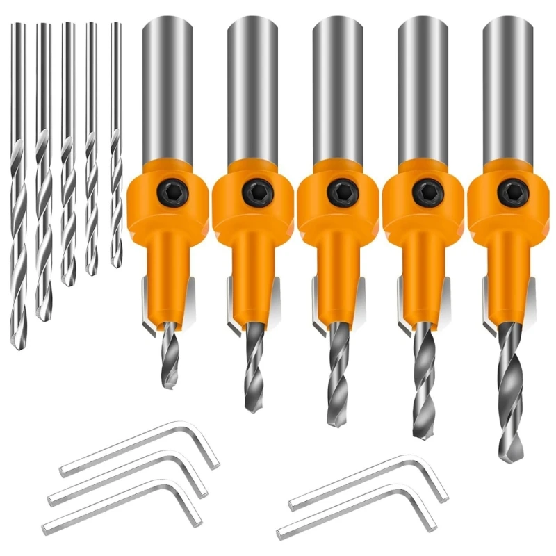 Countersink Drill Bit Set Carpentry Tool Countersunk Counter Sink Bit For Wood