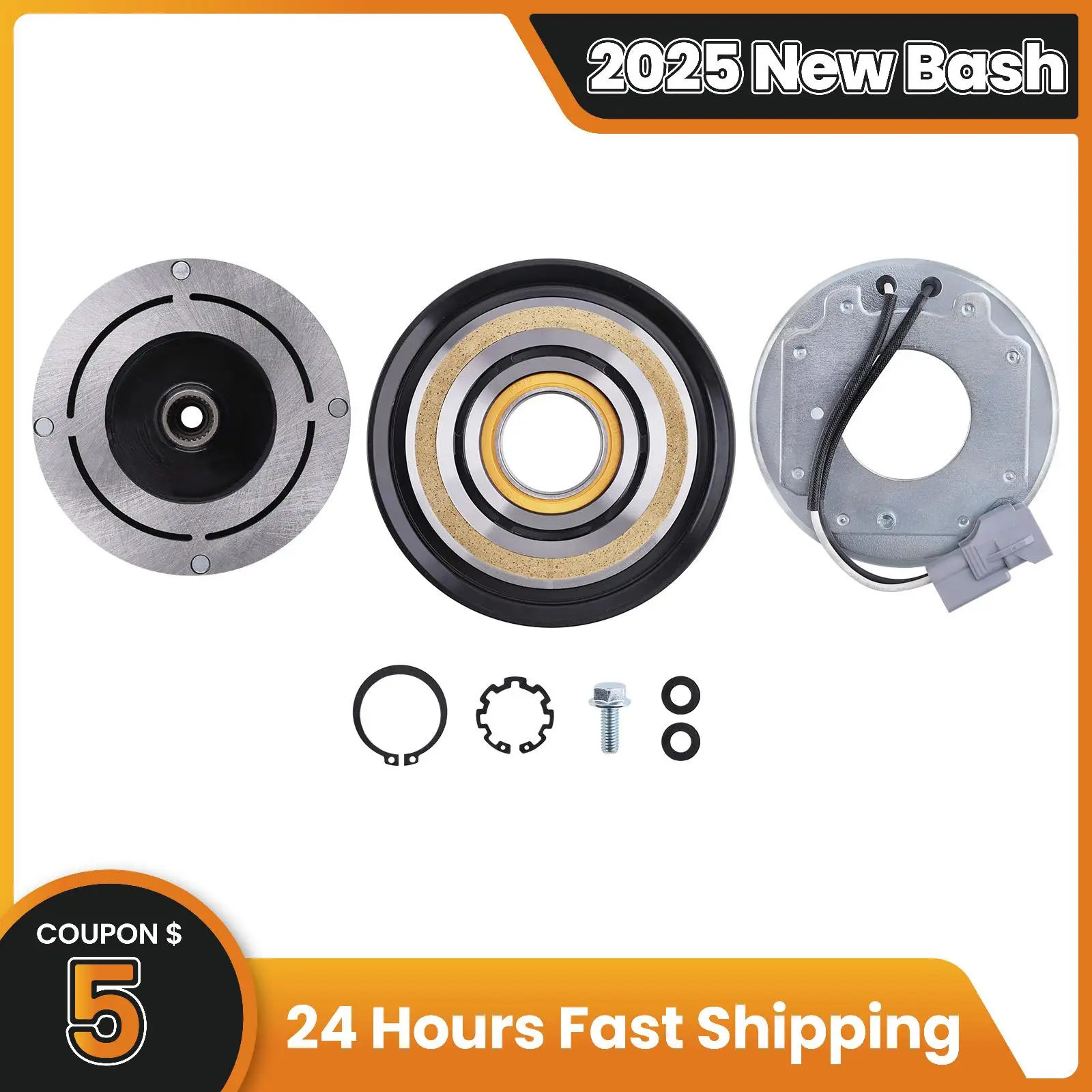 

AC Compressor Clutch Kit Pulley Coil Fits for 2014-2023 DODGE CHARGER 3.6L