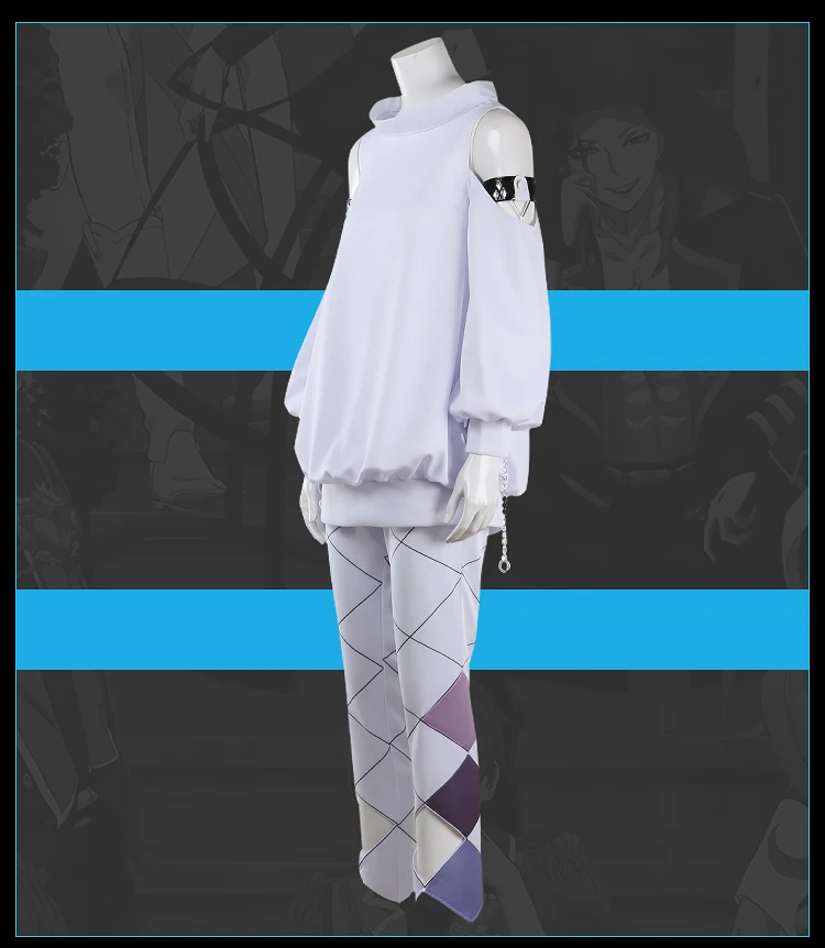 새로운 이브 루이스 코스프레 의상 할로윈 크리스마스 역할 만화 맞춤형 Mooyiyi cos 새로운 팔 반지 + 탑 + 바지