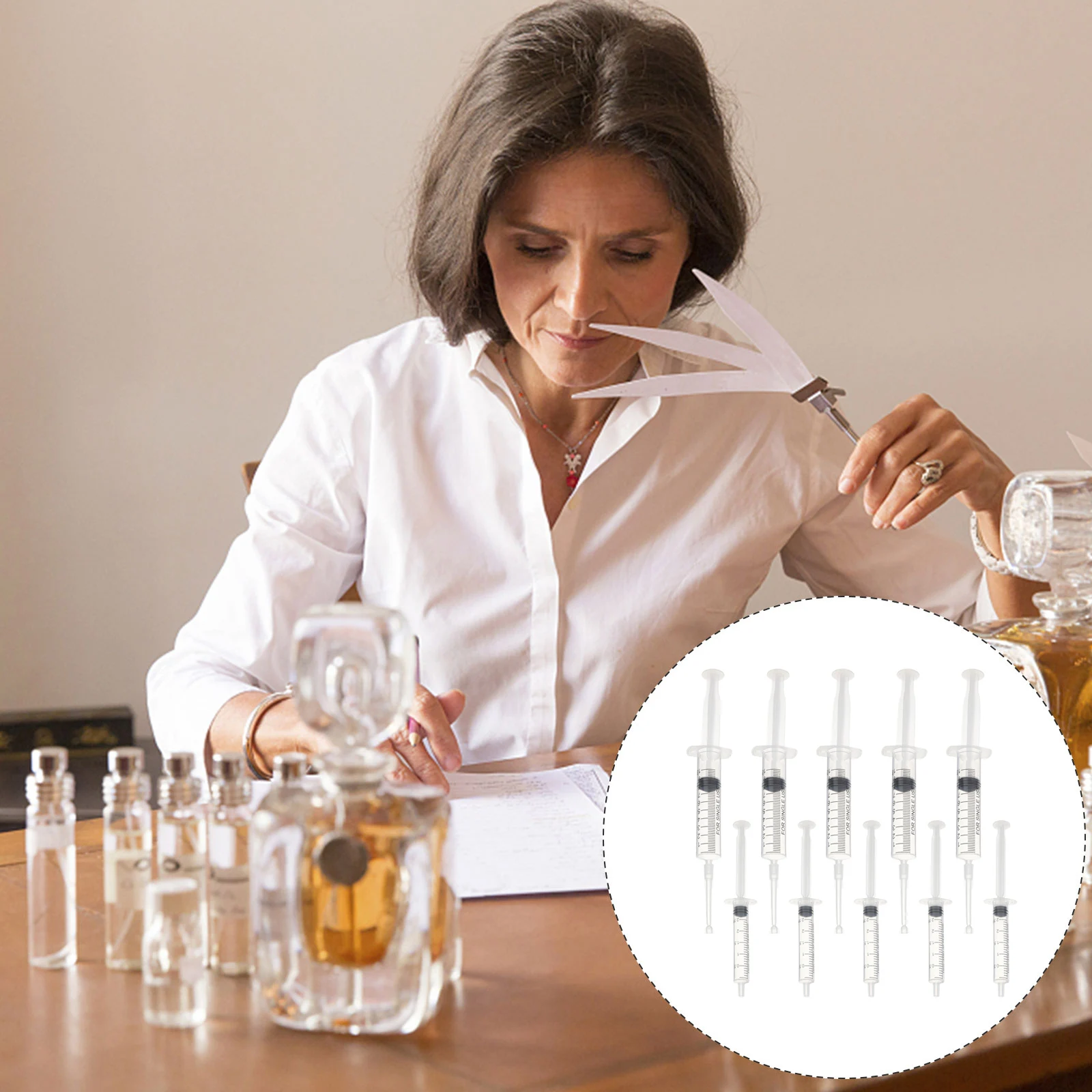 

10pcs Perfume Dispenser Sealed Liquid Transfer Tool Leakproof Syringe for Gluing Measuring Transferring