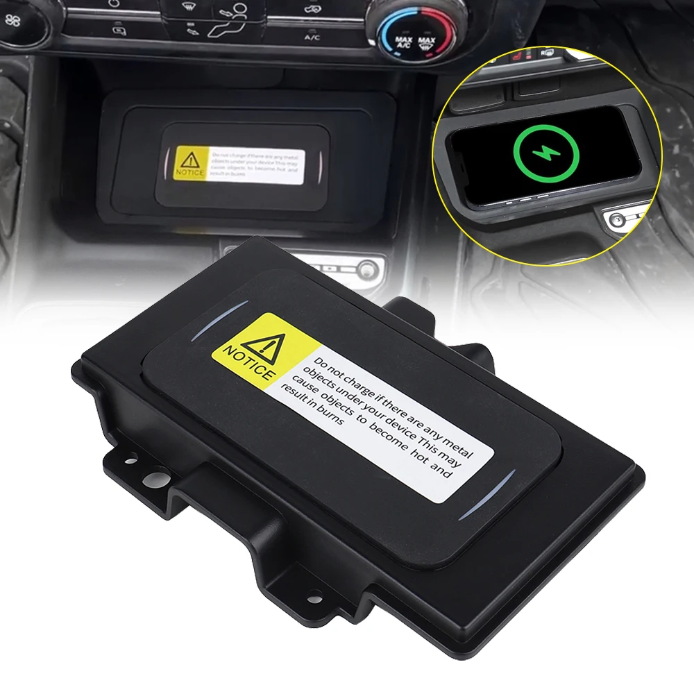 15W Charger Upgrade Console Intelligent Wireless Charging Pad for Ford Bronco 2021 2022 2023 2024 2/4-Door Accessories