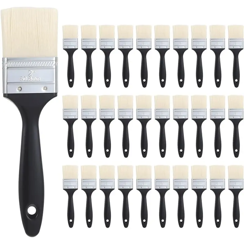 ABVT-30 Pack 2 Inch Paint Brushes, Deck Painting Brush, And Chip Brush - Perfect DIY Painting Tools For Your Home Or Business