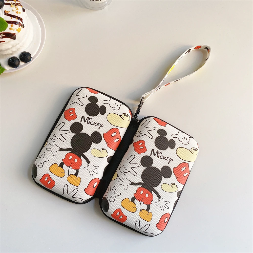 10*16.2cm Headphone Data Cable Storage Bag For Charger Power Bank Box Zipper Pocket Pouch Mickey Pochacco Sanrio Kuromi Kitty