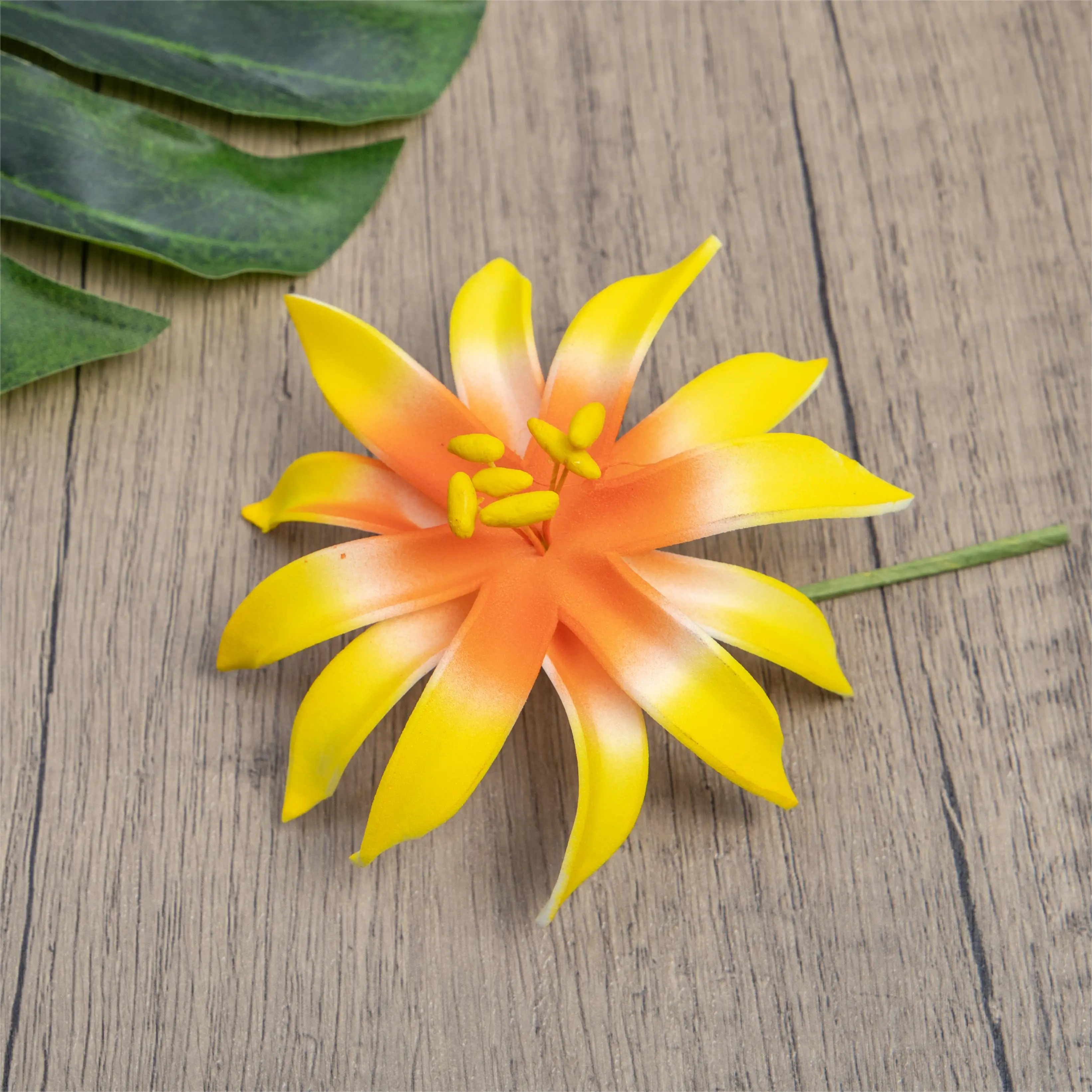 6 pçs espuma aranha lírio artificial plumeria ilha havaí orelha escolher cabeça flor de cabelo para festa de casamento