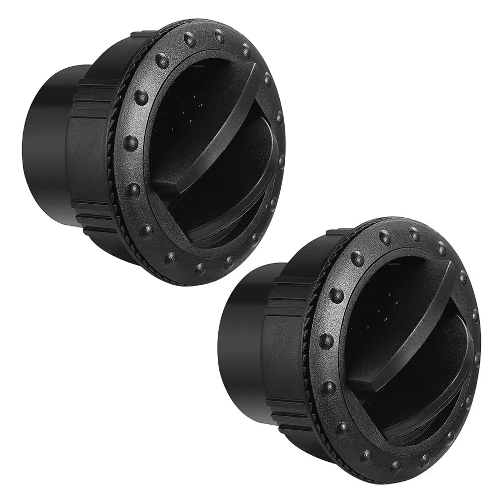 

2pcs Air Conditioning Vent Deflector Adjustable Round Car Interior Dashboard Outlet For Rvs Buses Plastic Louvered Grille