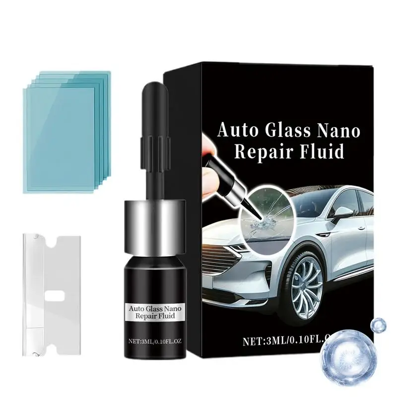 Cracked Glass Scratch Repair Kit 3ml Glass Scratch Damage Repair Agent Quick Fix Windscreen Scratch Restore Fluid For Glass