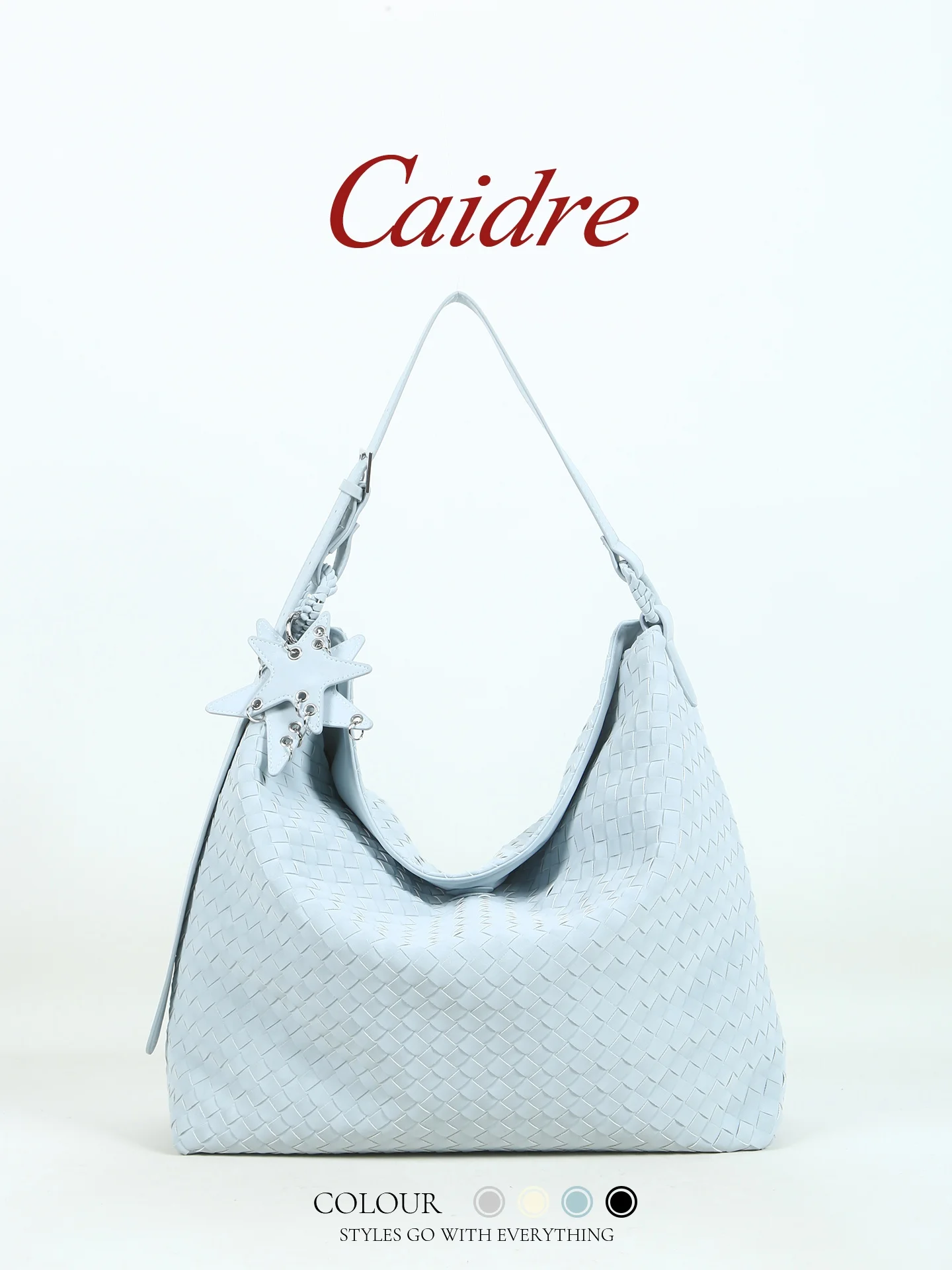 Caidre Spring Summer Women's Tote Bag Woven Underarm Commuter Slant Crossbody Hobo Large Bag Single Shoulder Armpit Bag