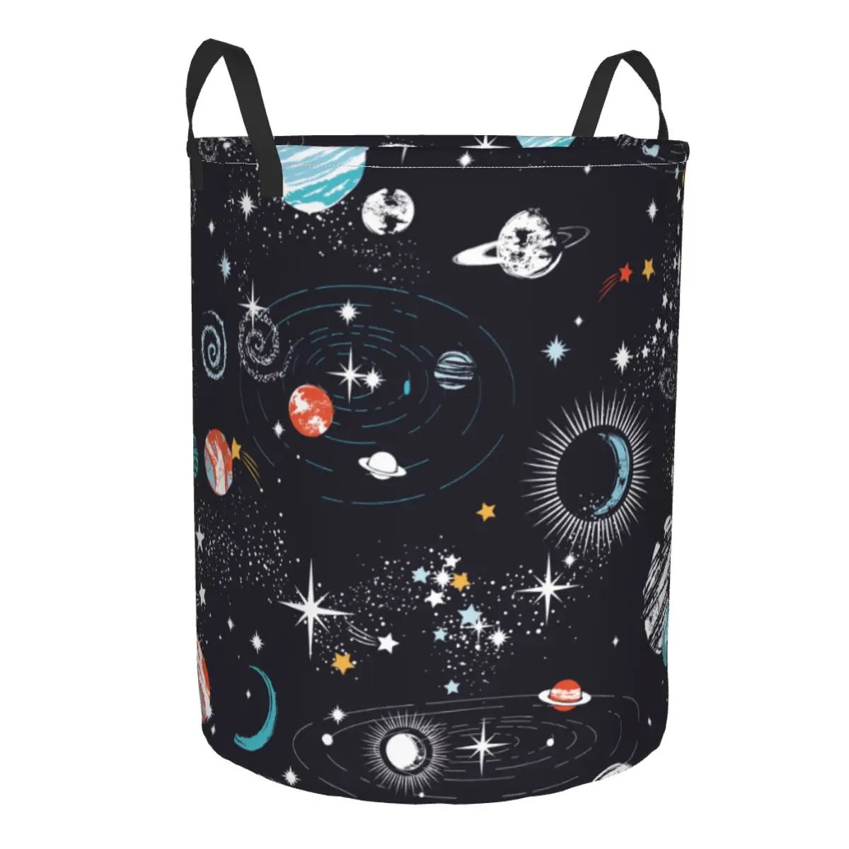 Dirty Laundry Basket Space Galaxy Constellation Zodiac Star Folding Clothing Storage Bucket Toy Basket Home Waterproof Organizer