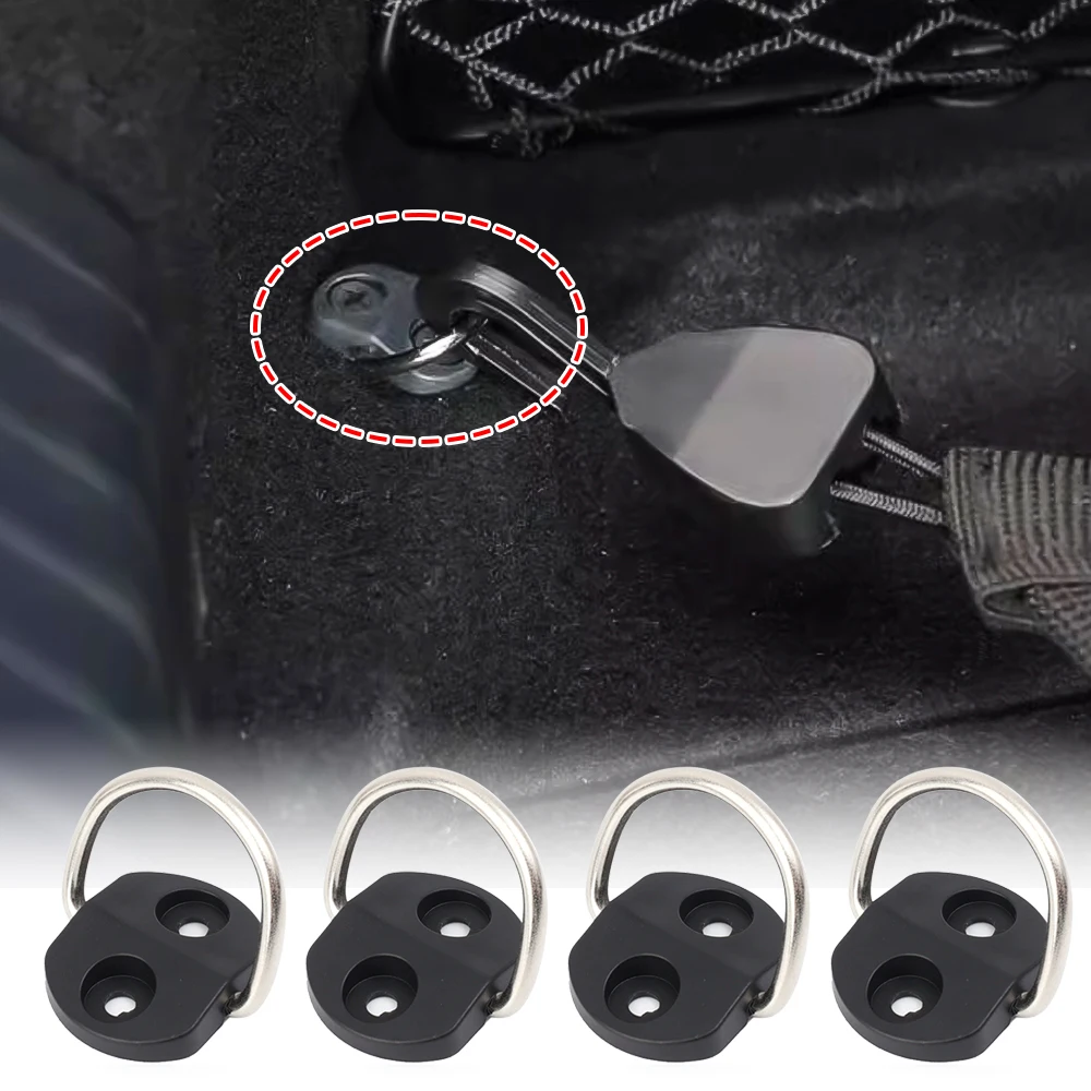 4 قطعة العالمي D-نوع الجذع شبكة كيس متعدد الوظائف هوك وحلقة جذع الأمتعة الطابق صافي تحديد عدة اكسسوارات السيارات