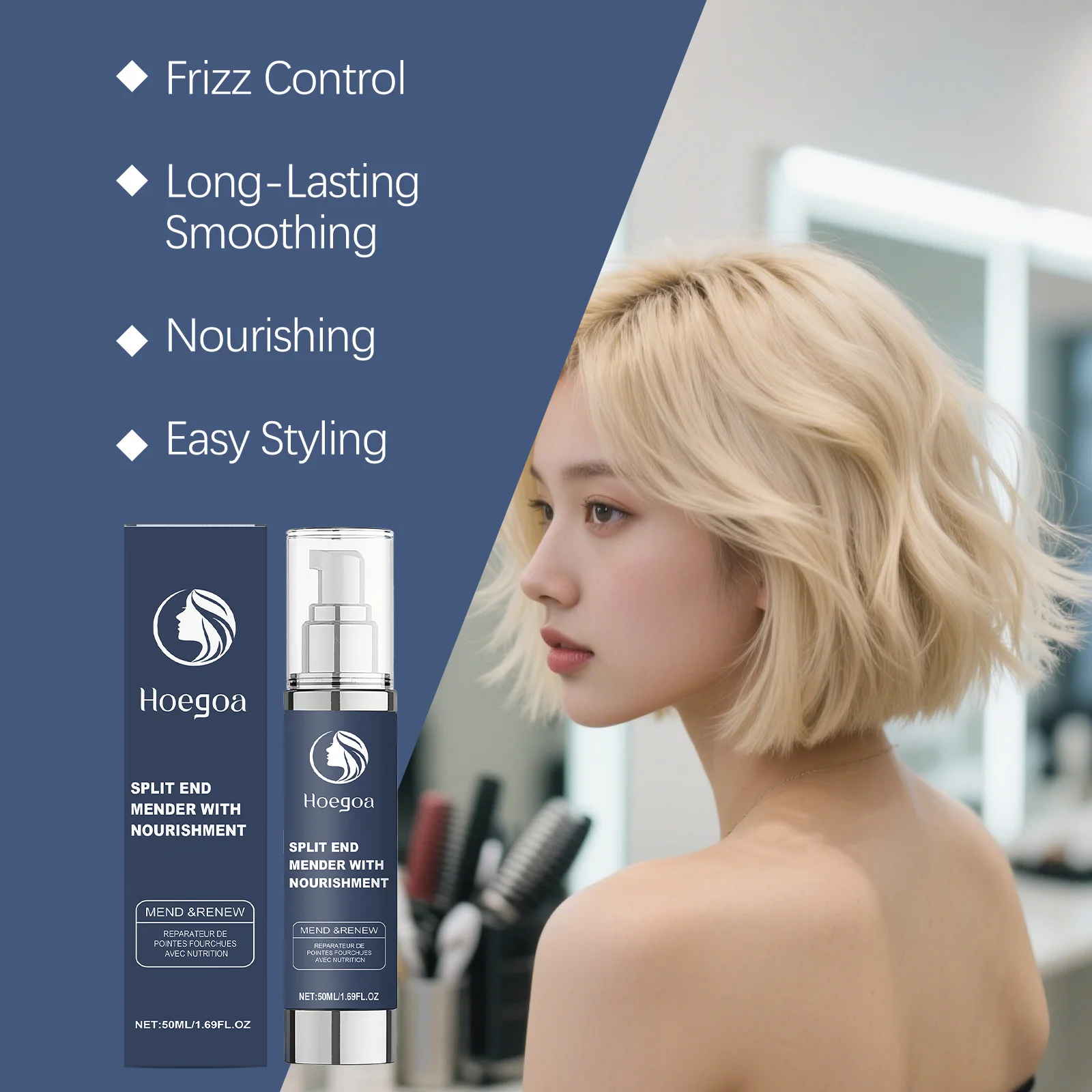 Moisturizing Hair Care Essence Anti Dry Frizzy Reduce Split Hair Breakage Damaged Hair Repair Oil Nourish Split End Mender Serum