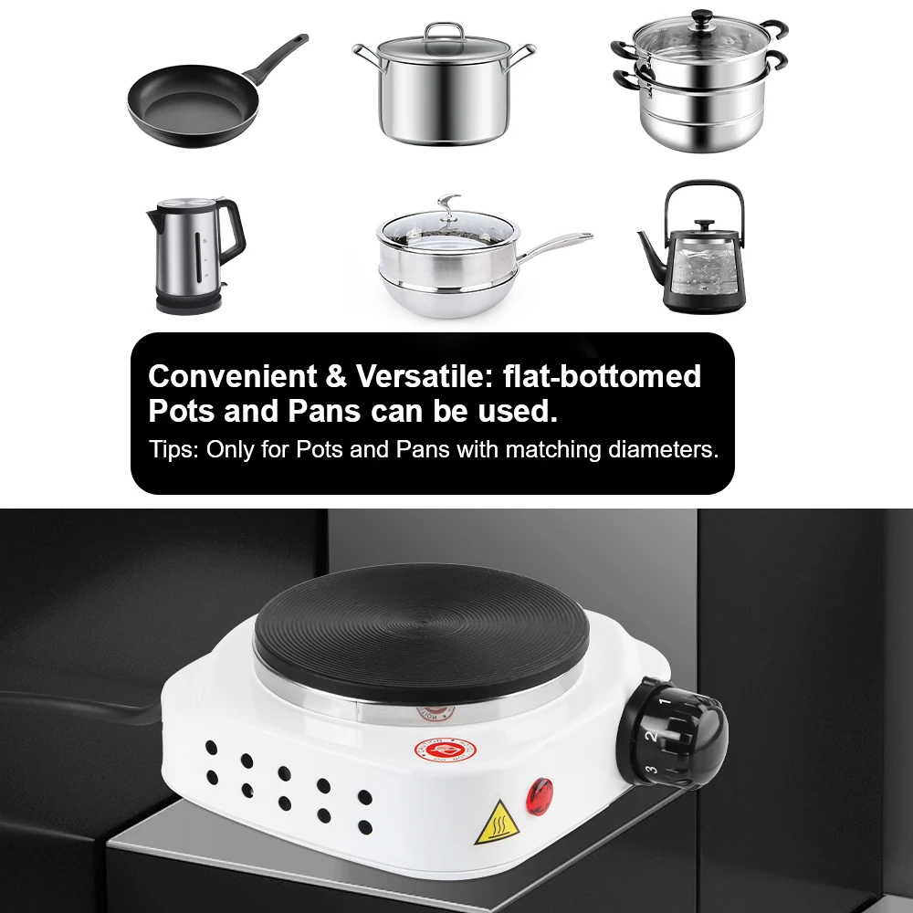 Hot Cooker Plate Milk Water Coffee Heating Furnace Mini Electric Heater Stove Multifunctional Kitchen Appliance 500W 220V