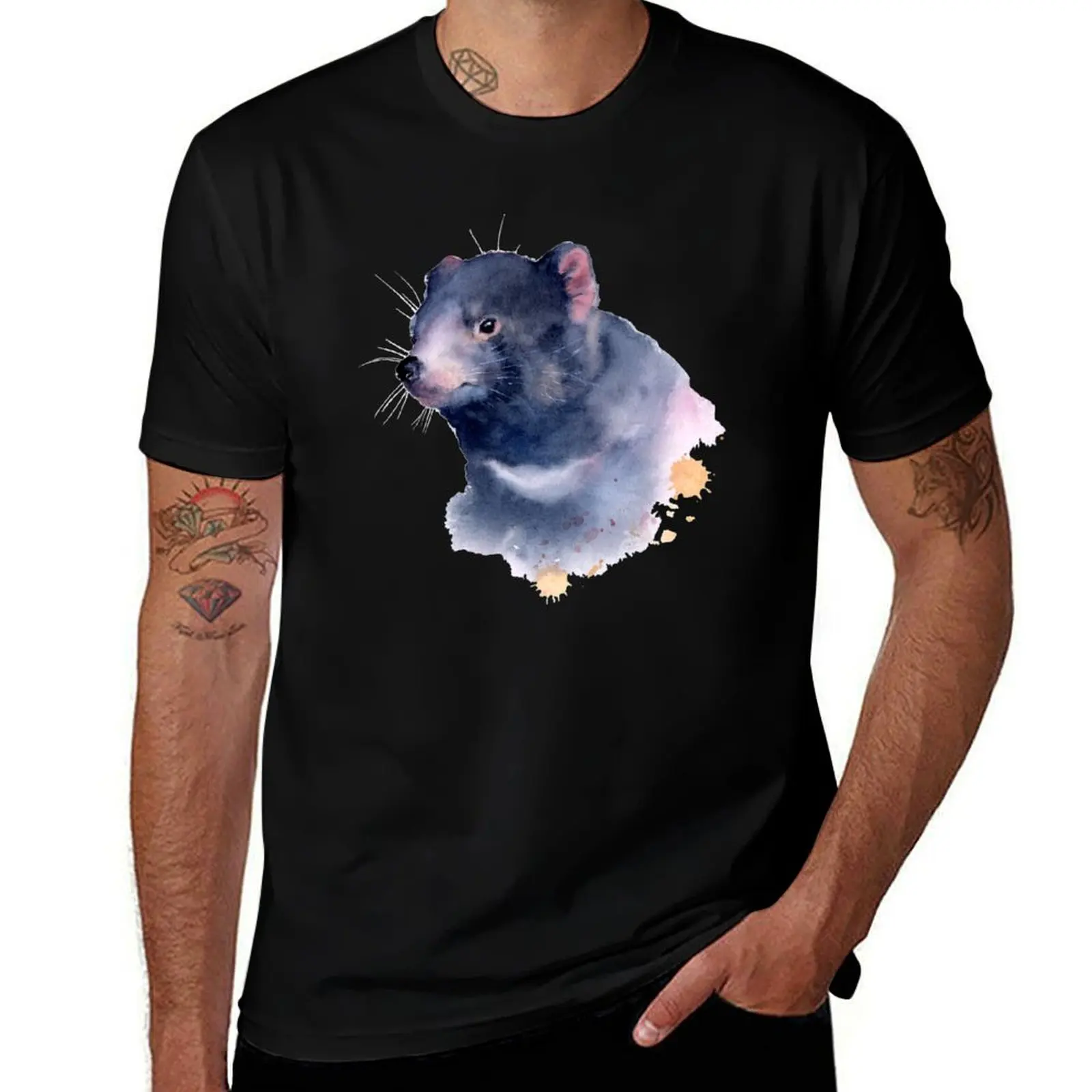 

Tasmanian devil watercolor T-Shirt Creative Graphic Tee Shirt