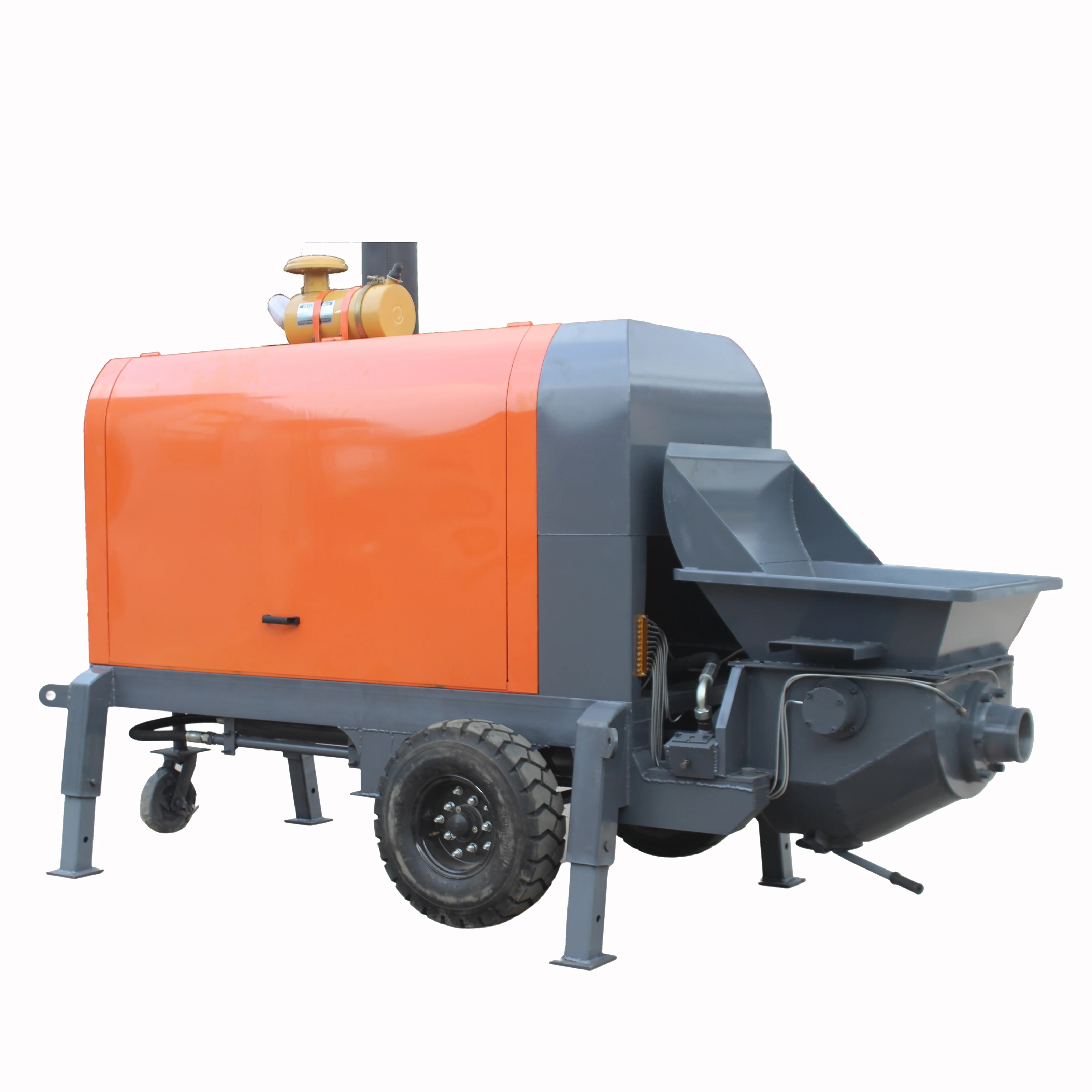 30m3/h 45kw diesel engine portable trailer mounted concrete pump machine concrete transfer construcción herramientas ferramentas