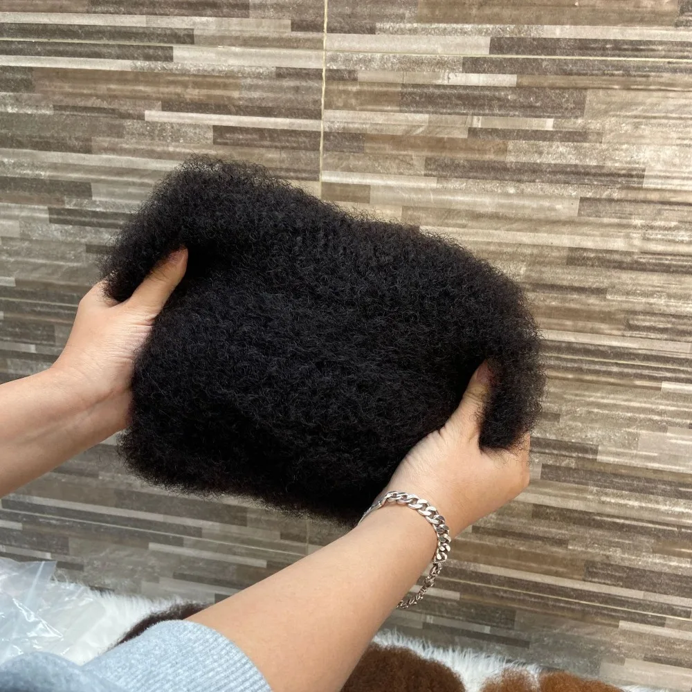 Afro Kinky Bulk Echthaar für Häkelzöpfe 50g/Packung für Mini Twist Braids Dreadlock-Verlängerungen 10-20 Zoll – Detail 5