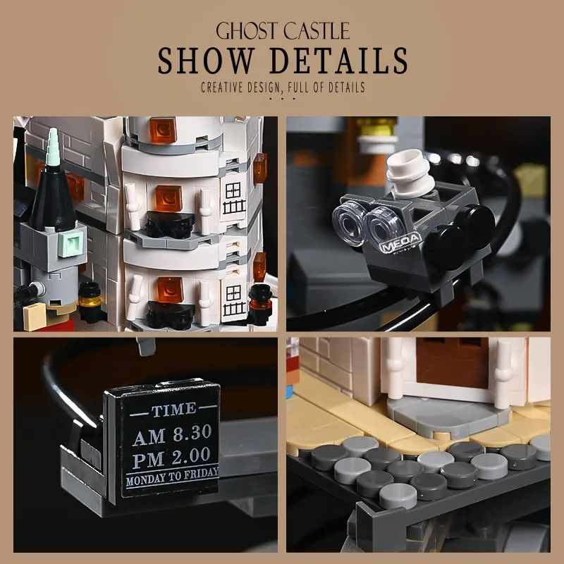 1056pcs 미니 매직 월드 드래곤 빌딩 벽돌 모델 DIY Gringotts 마법사 은행 자기 조립 블록 홈 데코 크리 에이 티브 장난감